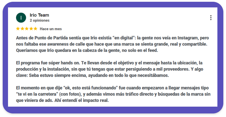 Review cliente 2